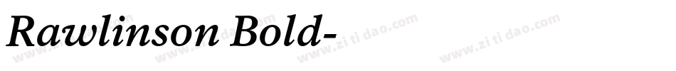 Rawlinson Bold字体转换